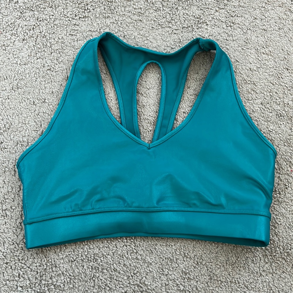 Carbon38 teal sports bra